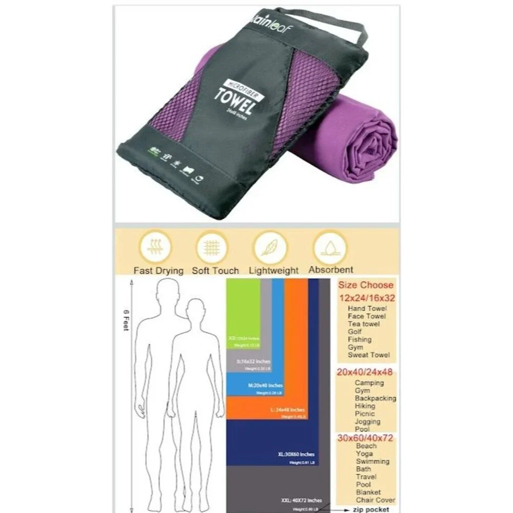 Rainleaf Microfiber Towel  12